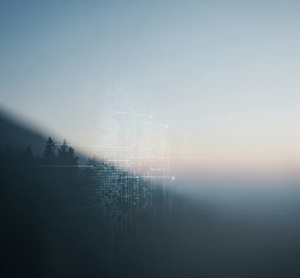 Abstract image showing hidden data layers within a photo