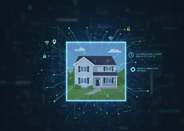 Hidden digital data in real estate photos