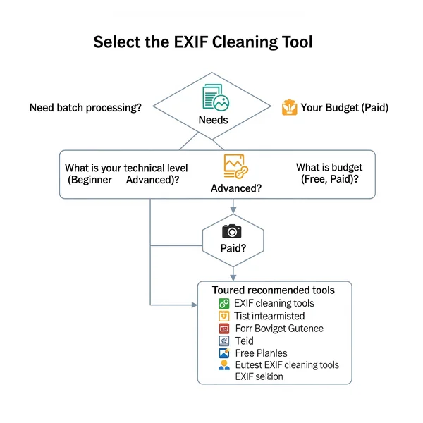 Decision tree or checklist for choosing an EXIF cleaner tool