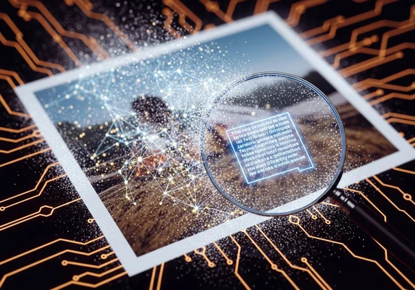 Hidden data within a photo, digital breadcrumbs