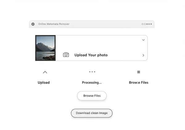 Screenshot of the metadata remover tool interface